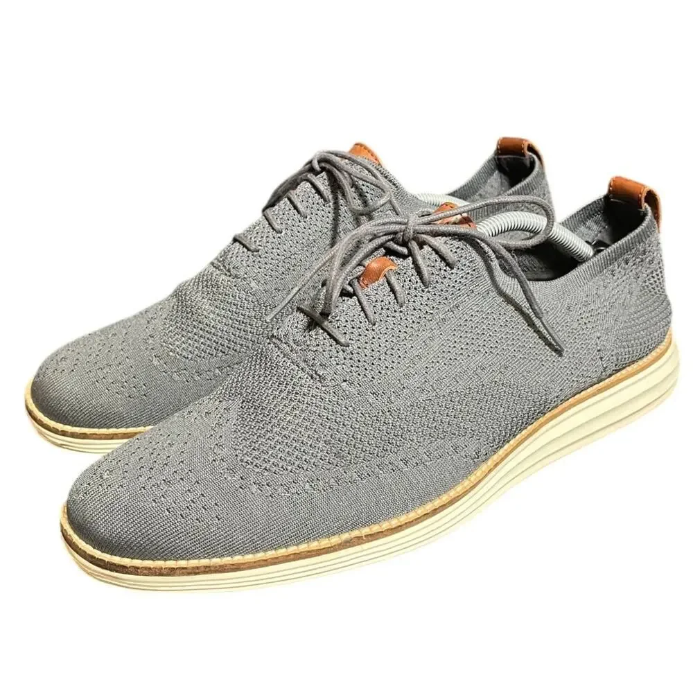 Cole‎ Haan Men's Original Grand Stitchlite Wing Tip Oxford C27961 Gray Size 12